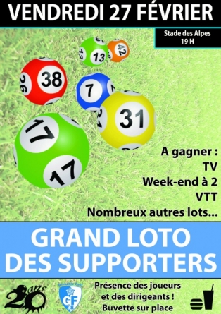 GF38 : loto des supporters le 27 février